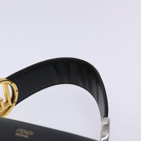 FENDI Hand Bag Leather Black Gold - Picture 8 of 14